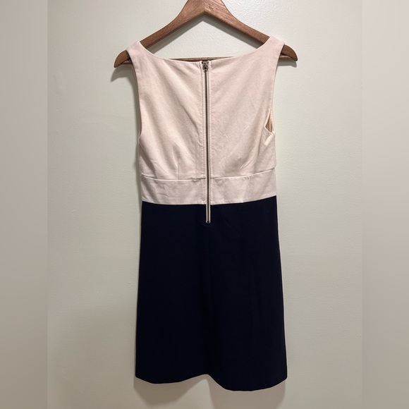 J. Crew Colorblock Sleeveless Ponte Knit Midi Dress, Navy/Ivory, Size 4 - Picture 6 of 13